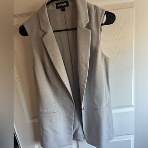 Sleeveless one button blazer - S